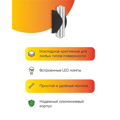 Настенный светодиодный светильник Abrasax Nora W1221 - изображение 2 Настенный светодиодный светильник Abrasax Nora W1221 - изображение 2