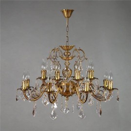 Подвесная люстра Ambiente Alicante 8888/8+8 AB Leaf Crystal