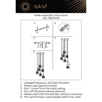 Подвесная люстра Aployt Shantal APL.766.03.06 - изображение 2 Подвесная люстра Aployt Shantal APL.766.03.06 - изображение 2