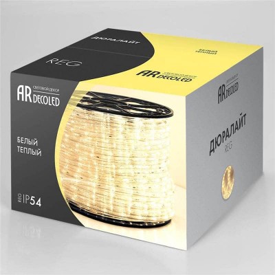 Дюралайт с эффектом мерцания Ardecoled 1.9W/m 36LED/m теплый белый 100M ARD-REG-Flash Warm 024642 - изображение 2 Дюралайт с эффектом мерцания Ardecoled 1.9W/m 36LED/m теплый белый 100M ARD-REG-Flash Warm 024642 - изображение 2