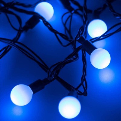 Уличная светодиодная гирлянда Ardecoled шарики 230V синий ARD-Ball-Classic-D23-10000-Black-80Led Blue 025600 - изображение 4 Уличная светодиодная гирлянда Ardecoled шарики 230V синий ARD-Ball-Classic-D23-10000-Black-80Led Blue 025600 - изображение 4