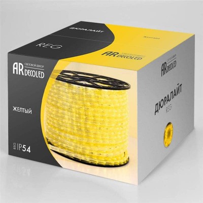 Дюралайт с эффектом динамики Ardecoled 1.6W/m 24LED/m желтый 100M ARD-REG-Live Yellow 025266 - изображение 2 Дюралайт с эффектом динамики Ardecoled 1.6W/m 24LED/m желтый 100M ARD-REG-Live Yellow 025266 - изображение 2