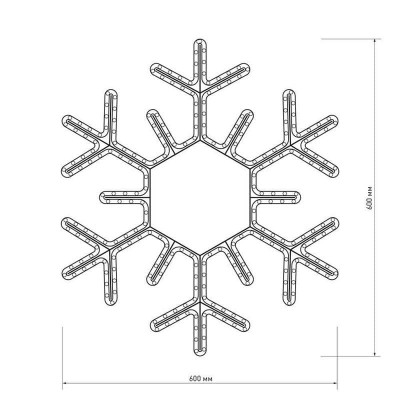 Светодиодная фигура Ardecoled ARD-Snowflake-M5-600x600-360LED White 025308 - изображение 3 Светодиодная фигура Ardecoled ARD-Snowflake-M5-600x600-360LED White 025308 - изображение 3