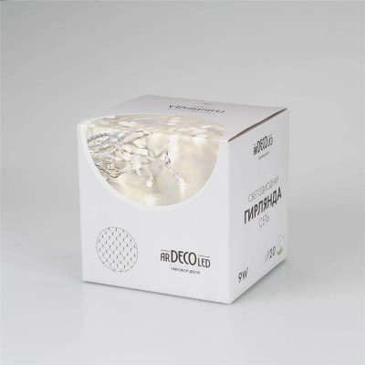 Светодиодная гирлянда Ardecoled сеть 230V разноцветный ARD-Netlight-Home-1500X1000-Clear-96Led RGB 024670 - изображение 4 Светодиодная гирлянда Ardecoled сеть 230V разноцветный ARD-Netlight-Home-1500X1000-Clear-96Led RGB 024670 - изображение 4