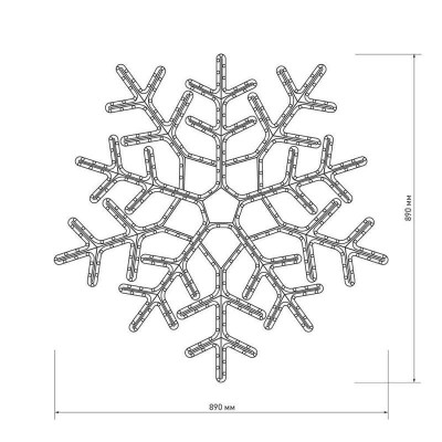 Светодиодная фигура Ardecoled Снежинка ARD-Snowflake-M6-890X890-576Led White/Blue 025309 - изображение 3 Светодиодная фигура Ardecoled Снежинка ARD-Snowflake-M6-890X890-576Led White/Blue 025309 - изображение 3