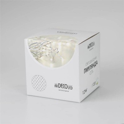 Светодиодная гирлянда Ardecoled сеть 230V разноцветный ARD-Netlight-Home-1500X1500-Clear-150Led RGB 024671 - изображение 3 Светодиодная гирлянда Ardecoled сеть 230V разноцветный ARD-Netlight-Home-1500X1500-Clear-150Led RGB 024671 - изображение 3