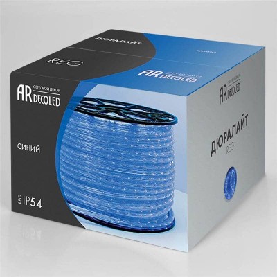 Дюралайт с эффектом динамики Ardecoled 1.6W/m 24LED/m синий 100M ARD-REG-Live Blue 025268 - изображение 2 Дюралайт с эффектом динамики Ardecoled 1.6W/m 24LED/m синий 100M ARD-REG-Live Blue 025268 - изображение 2