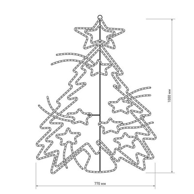 Светодиодная фигура Ardecoled Новогодняя ель ARD-Fir-M1-1000X770-648Led 025310 - изображение 2 Светодиодная фигура Ardecoled Новогодняя ель ARD-Fir-M1-1000X770-648Led 025310 - изображение 2
