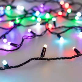 Уличная светодиодная гирлянда Ardecoled нить 230V разноцветная ARD-String-Classic-20000-Black-200Led-Milk-Sync RGB 028205