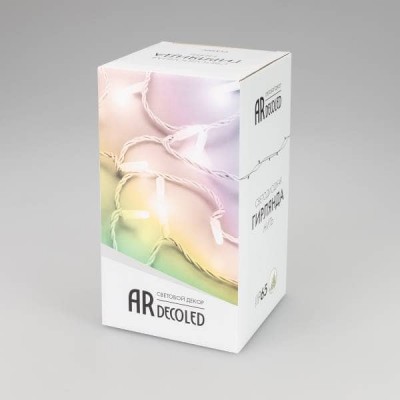 Уличная светодиодная гирлянда Ardecoled нить 230V разноцветная ARD-String-Classic-20000-Black-200Led-Milk-Sync RGB 028205 - изображение 2 Уличная светодиодная гирлянда Ardecoled нить 230V разноцветная ARD-String-Classic-20000-Black-200Led-Milk-Sync RGB 028205 - изображение 2