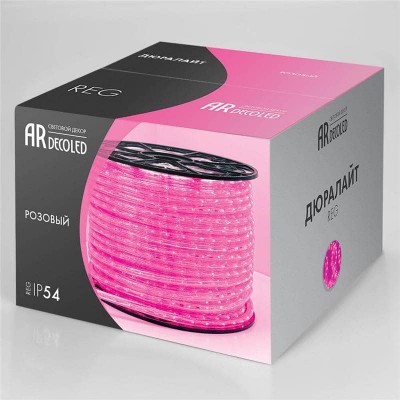 Дюралайт с постоянным свечением Ardecoled 1.6W/m 24LED/m розовый 100M ARD-REG-STD Pink 025257 - изображение 2 Дюралайт с постоянным свечением Ardecoled 1.6W/m 24LED/m розовый 100M ARD-REG-STD Pink 025257 - изображение 2