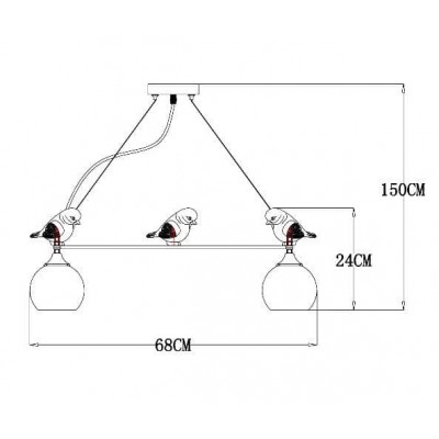 Подвесная люстра Arte Lamp Gemelli A2150SP-5WG - изображение 2 Подвесная люстра Arte Lamp Gemelli A2150SP-5WG - изображение 2