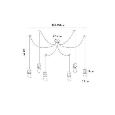 Подвесная люстра Arte Lamp Bender A4321SP-6GY - изображение 2 Подвесная люстра Arte Lamp Bender A4321SP-6GY - изображение 2