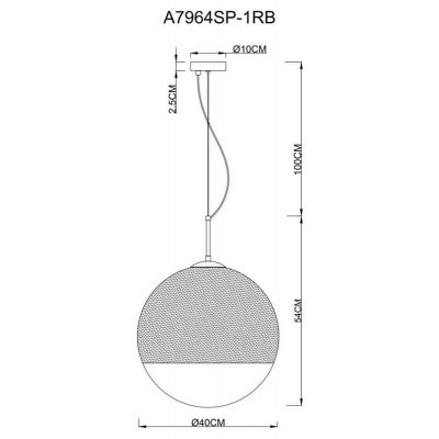 Подвесной светильник Arte Lamp Jupiter Copper A7964SP-1RB - изображение 2 Подвесной светильник Arte Lamp Jupiter Copper A7964SP-1RB - изображение 2