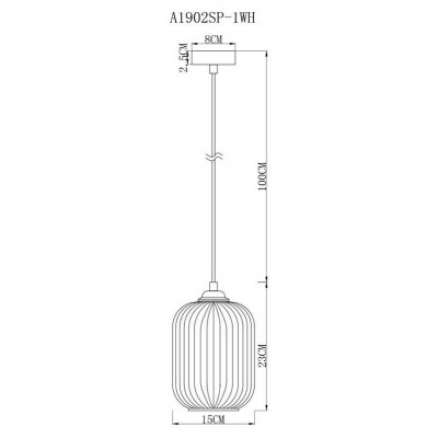 Подвесной светильник Arte Lamp Arwen A1902SP-1WH - изображение 2 Подвесной светильник Arte Lamp Arwen A1902SP-1WH - изображение 2