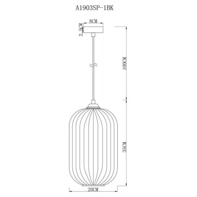 Подвесной светильник Arte Lamp Arwen A1903SP-1BK - изображение 2 Подвесной светильник Arte Lamp Arwen A1903SP-1BK - изображение 2