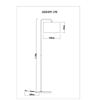 Торшер Arte Lamp Rupert A5024PN-1PB - изображение 3 Торшер Arte Lamp Rupert A5024PN-1PB - изображение 3
