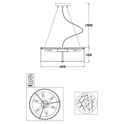 Подвесной светильник Arte Lamp Galatea A1222SP-6CC - изображение 2 Подвесной светильник Arte Lamp Galatea A1222SP-6CC - изображение 2