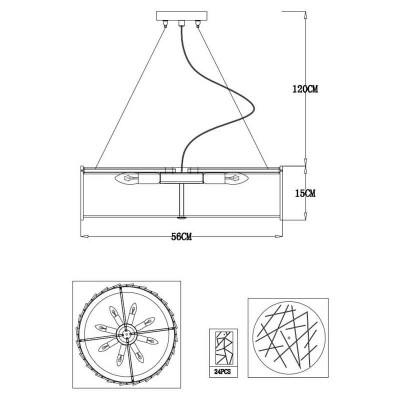 Подвесной светильник Arte Lamp Galatea A1222LM-8CC - изображение 2 Подвесной светильник Arte Lamp Galatea A1222LM-8CC - изображение 2