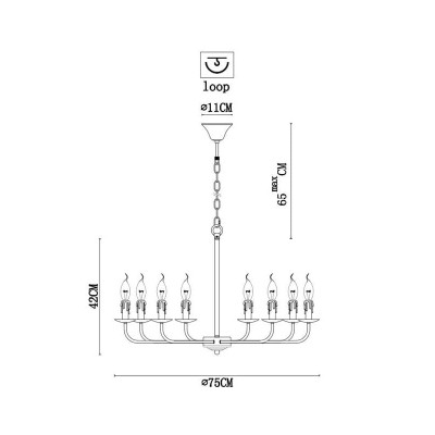 Подвесная люстра Arte Lamp Graff A1857LM-8BK - изображение 2 Подвесная люстра Arte Lamp Graff A1857LM-8BK - изображение 2