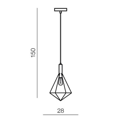 Подвесной светильник Azzardo Diamond 1 AZ2139 - изображение 2 Подвесной светильник Azzardo Diamond 1 AZ2139 - изображение 2
