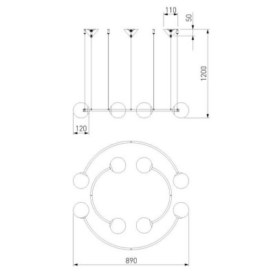 Подвесная люстра Bogates Brook 360/8 - изображение 2 Подвесная люстра Bogates Brook 360/8 - изображение 2