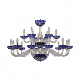 Подвесная люстра Bohemia Ivele 1308/12+6/360/2d G Cl/Clear-Blue/H-1I