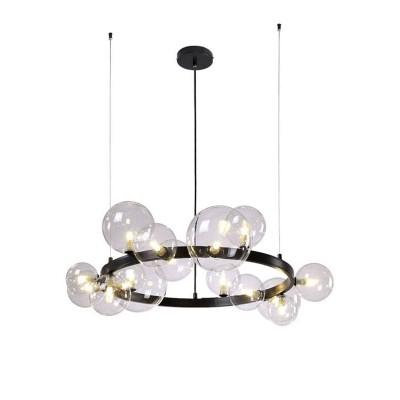 Подвесная люстра Crystal Lux Agata SP15 V2 Black/Transparente - изображение 3 Подвесная люстра Crystal Lux Agata SP15 V2 Black/Transparente - изображение 3