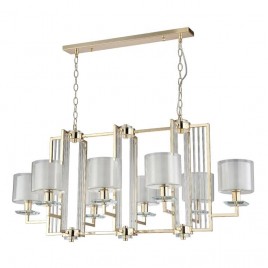 Подвесная люстра Crystal Lux Nicolas SP8 L1000 Gold/White