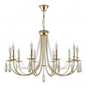 Подвесная люстра Crystal Lux Victoria SP10 Gold/Amber