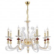 Подвесная люстра Crystal Lux Catarina SP8 Gold/Transparent-Cognac