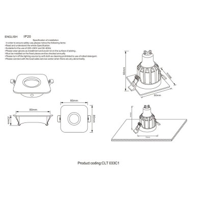 Встраиваемый светильник Crystal Lux CLT 033C1 WH - изображение 2 Встраиваемый светильник Crystal Lux CLT 033C1 WH - изображение 2