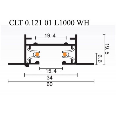Шинопровод шинопровод встраиваемый однофазный Crystal Lux CLT 0.121 01 L1000 WH - изображение 2 Шинопровод шинопровод встраиваемый однофазный Crystal Lux CLT 0.121 01 L1000 WH - изображение 2