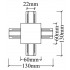 Коннектор X-образный Crystal Lux CLT 0.2211 04 WH - изображение 2 Коннектор X-образный Crystal Lux CLT 0.2211 04 WH - изображение 2
