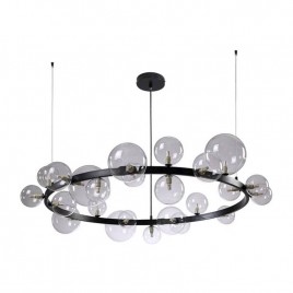 Подвесная люстра Crystal Lux Agata SP24 V2 Black/Transparente