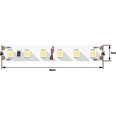 Светодиодная влагозащищенная лента DesignLed 9,6W/m 120LED/m 3528SMD теплый белый 5M 000153 - изображение 2 Светодиодная влагозащищенная лента DesignLed 9,6W/m 120LED/m 3528SMD теплый белый 5M 000153 - изображение 2