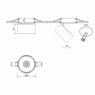 Встраиваемый светодиодный спот DesignLed GW-8001S-9-WH-NW 004891 - изображение 2 Встраиваемый светодиодный спот DesignLed GW-8001S-9-WH-NW 004891 - изображение 2