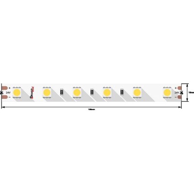 Светодиодная влагозащищенная лента DesignLed 14,4W/m 60LED/m 5050SMD теплый белый 5M 000521 - изображение 2 Светодиодная влагозащищенная лента DesignLed 14,4W/m 60LED/m 5050SMD теплый белый 5M 000521 - изображение 2