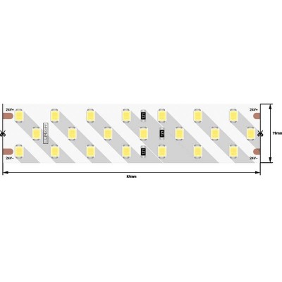 Светодиодная влагозащищенная лента DesignLed 24W/m 252LED/m 2835SMD нейтральный белый 5M 000530 - изображение 2 Светодиодная влагозащищенная лента DesignLed 24W/m 252LED/m 2835SMD нейтральный белый 5M 000530 - изображение 2