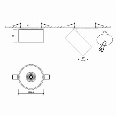 Встраиваемый светодиодный спот DesignLed GW-8001S-15-BL-NW 004897 - изображение 2 Встраиваемый светодиодный спот DesignLed GW-8001S-15-BL-NW 004897 - изображение 2