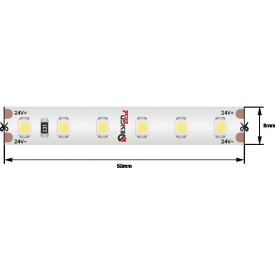 Светодиодная влагозащищенная лента DesignLed 9,6W/m 120LED/m 3528SMD теплый белый 5M 001890 - изображение 2 Светодиодная влагозащищенная лента DesignLed 9,6W/m 120LED/m 3528SMD теплый белый 5M 001890 - изображение 2