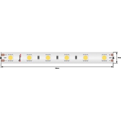 Светодиодная влагозащищенная лента DesignLed 14,4W/m 60LED/m 5050SMD нейтральный белый 5M 002378 - изображение 2 Светодиодная влагозащищенная лента DesignLed 14,4W/m 60LED/m 5050SMD нейтральный белый 5M 002378 - изображение 2