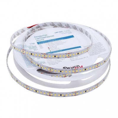Светодиодная влагозащищенная лента DesignLed 17W/m 168LED/m 2835SMD холодный белый 5M 004201 - изображение 4 Светодиодная влагозащищенная лента DesignLed 17W/m 168LED/m 2835SMD холодный белый 5M 004201 - изображение 4