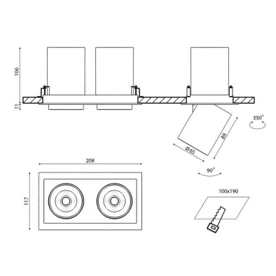 Встраиваемый светодиодный спот DesignLed SPL-SQ2-12-WW 002330 - изображение 3 Встраиваемый светодиодный спот DesignLed SPL-SQ2-12-WW 002330 - изображение 3