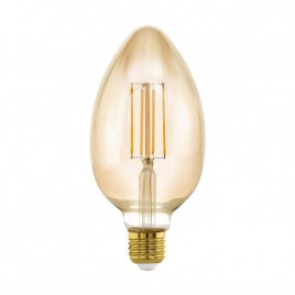 Лампа светодиодная диммируемая филаментная Eglo E27 4W 2200K янтарная 11836
