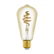 Лампа светодиодная филаментная диммируемая Eglo E27 5,5W 2200-6500K золотистая 12583