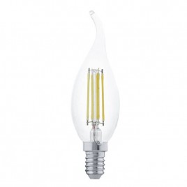 Лампа светодиодная филаментная Eglo E14 4W 2700К прозрачная 11497