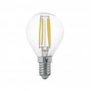 Лампа светодиодная филаментная Eglo E14 4W 2700К прозрачная 11499