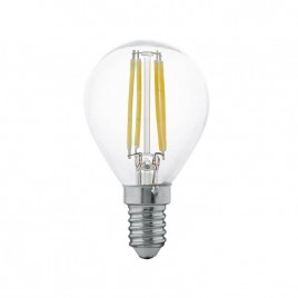 Лампа светодиодная филаментная Eglo E14 4W 2700К прозрачная 11499