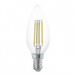 Лампа светодиодная филаментная Eglo E14 4W 2700К прозрачная 11496